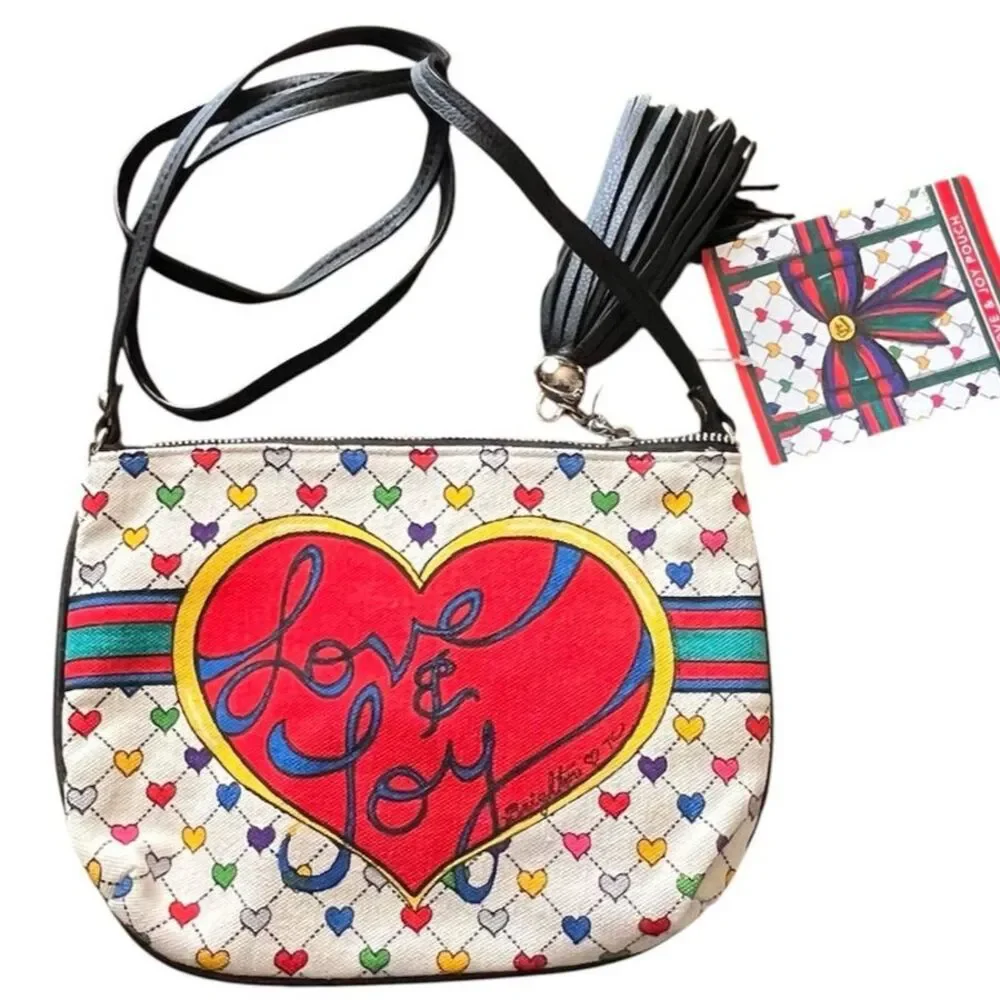 Brighton Love & Joy Zip Top Pouch Purse Bag with Crossbody Strap New with Tags